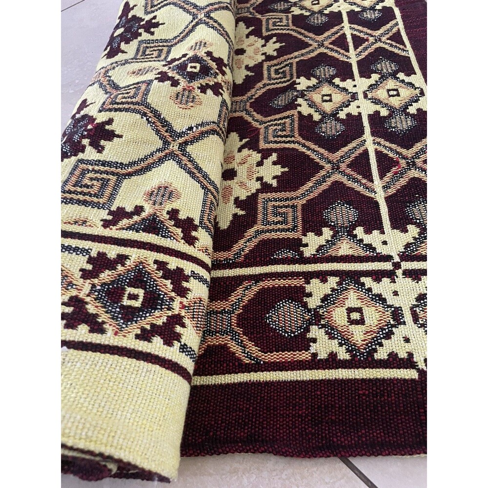 RARE Pakistan Rug 100% Cotton Dwar Hand Woven Himalayan FAST SHIPPING - Picture 9 of 16